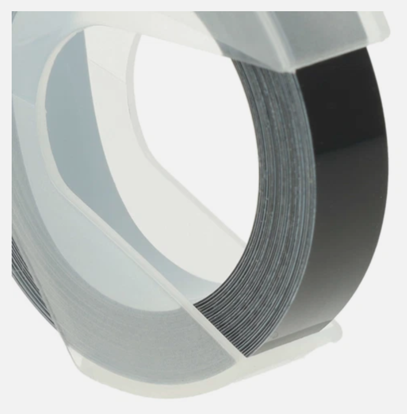 3D Label Tape for Dymo 747861 814580 E-101 Caption Maker 1741205 Black - Image 4